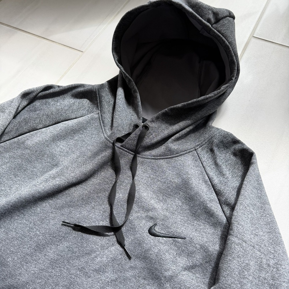 Nike Mens Therma-Fit Training Hoodie Fleece Pullover Size 2XL Gray DQ4834-071